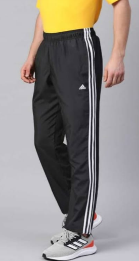 Men's Black Joggers with White Triple Side Stripes